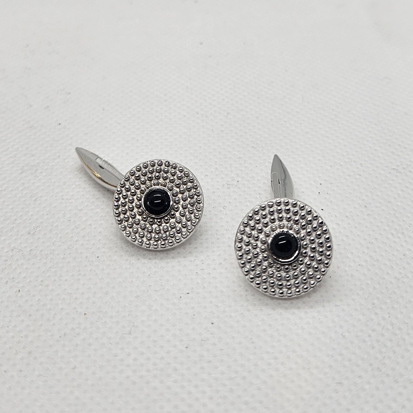 Gemelli in Argento e Onice - GE.ON.115 Amanthia Argento bianco