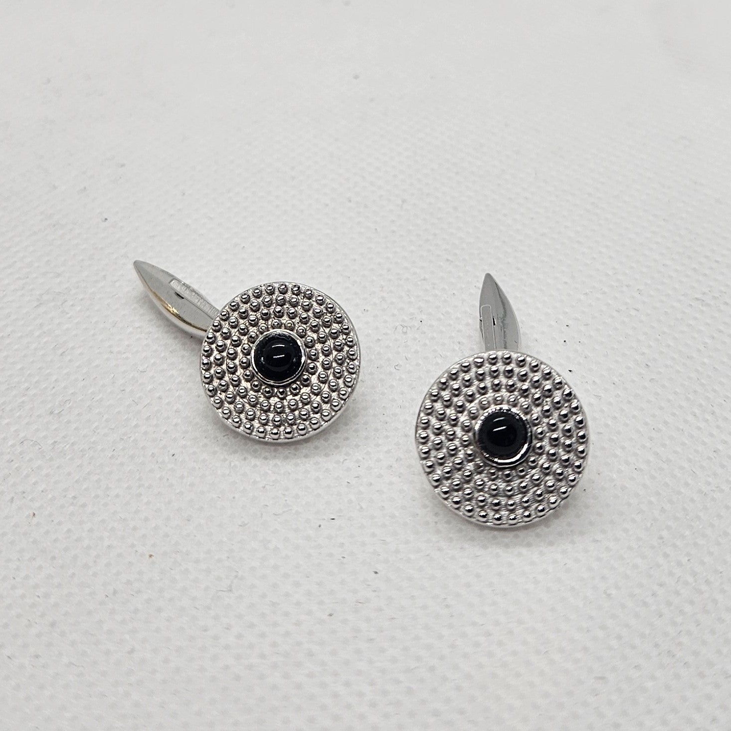 Gemelli in Argento e Onice - GE.ON.115 Amanthia Argento bianco