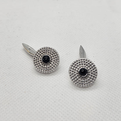 Gemelli in Argento e Onice - GE.ON.115 Amanthia Argento bianco