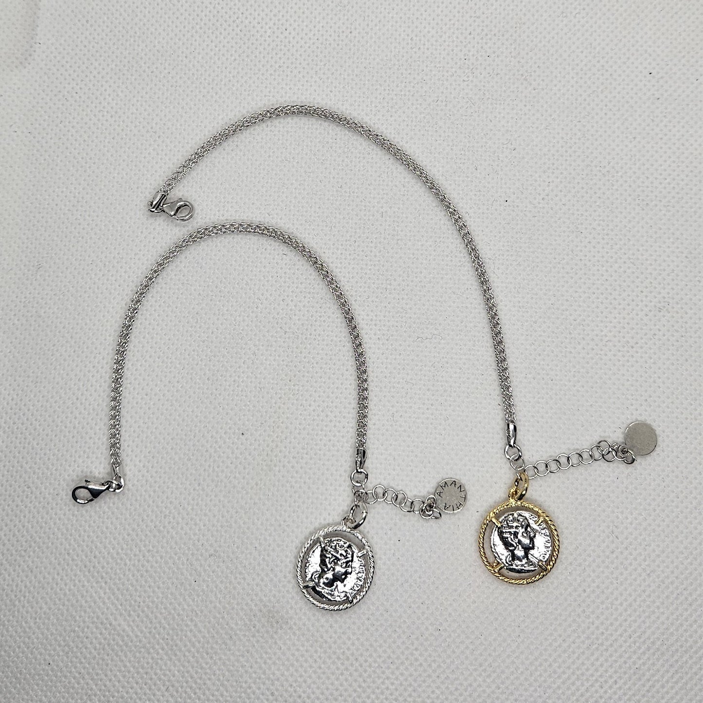 Bracciale Calza Argento con Moneta - BR16.69 Amanthia
