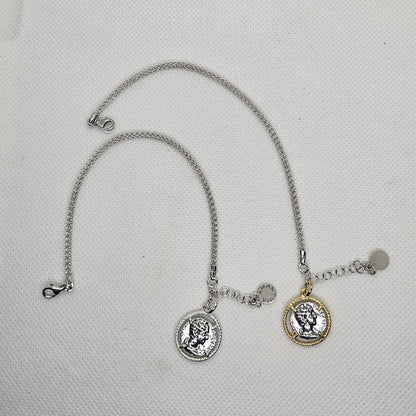 Bracciale Calza Argento con Moneta - BR16.69 Amanthia