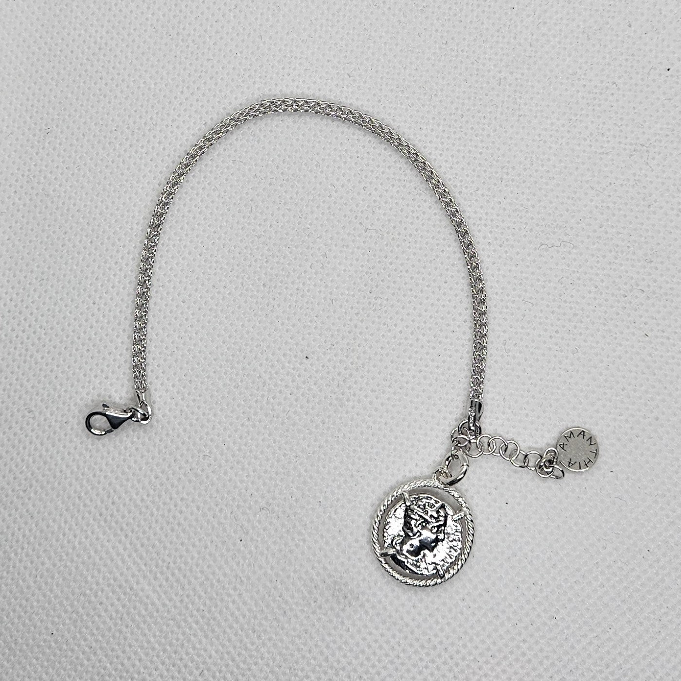Bracciale Calza Argento con Moneta - BR16.69 Amanthia Argento bianco