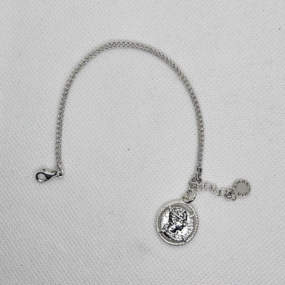 Bracciale Calza Argento con Moneta - BR16.69 Amanthia Argento bianco