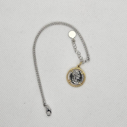 Bracciale Calza Argento con Moneta - BR16.69 Amanthia