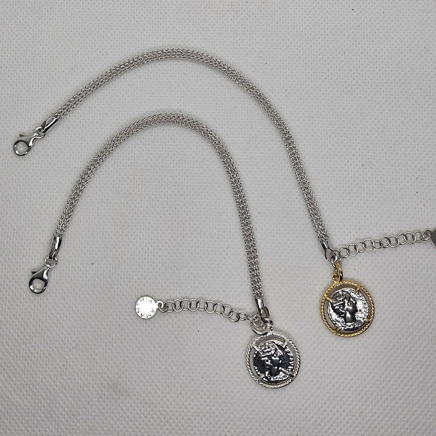 Bracciale Calza Argento con Moneta - BR16.79 Amanthia