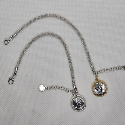 Bracciale Calza Argento con Moneta - BR16.79 Amanthia
