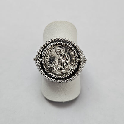 Anello Double Reverse San Francesco di Paola in Argento 925 - AN.DOUBLE.SF  Amanthia   