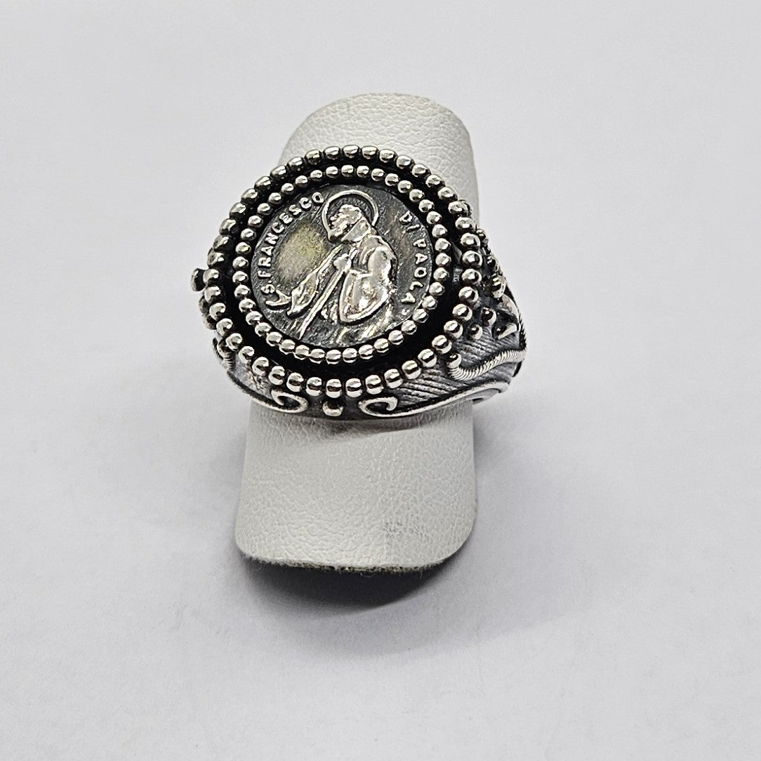 Anello Double Reverse San Francesco di Paola in Argento 925 - AN.DOUBLE.SF.PIETRA  Amanthia   