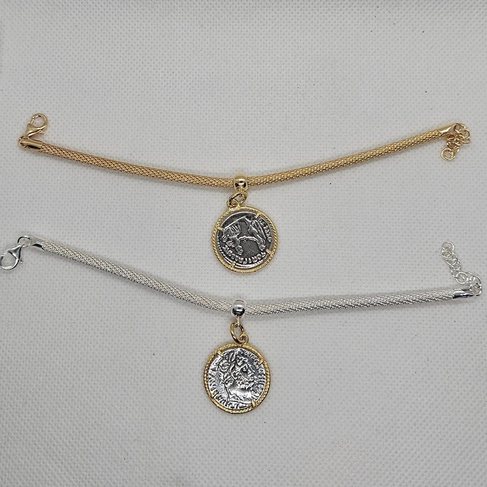Bracciale Calza Argento con Moneta - BR16.109 Amanthia