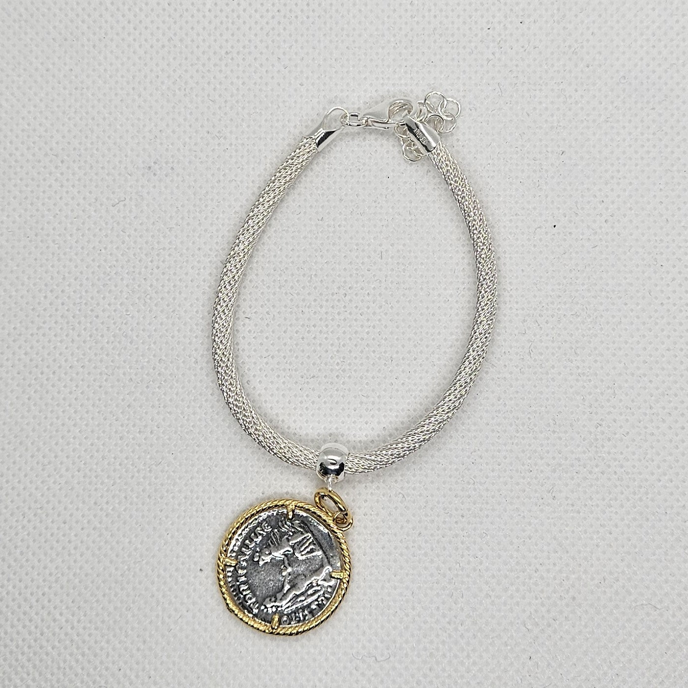 Bracciale Calza Argento con Moneta - BR16.109 Amanthia