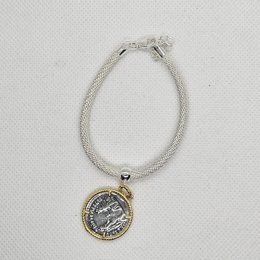 Bracciale Calza Argento con Moneta - BR16.109 Amanthia