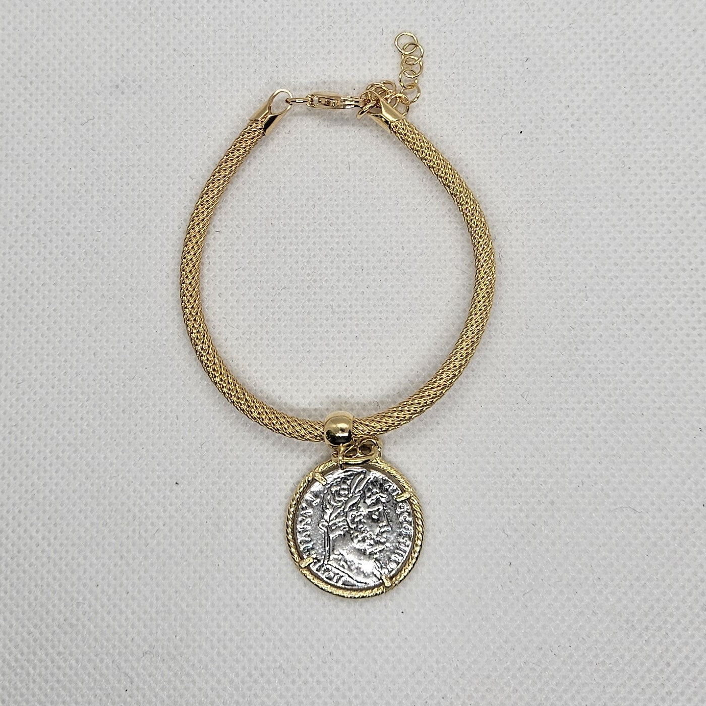 Bracciale Calza Argento con Moneta - BR16.109 Amanthia