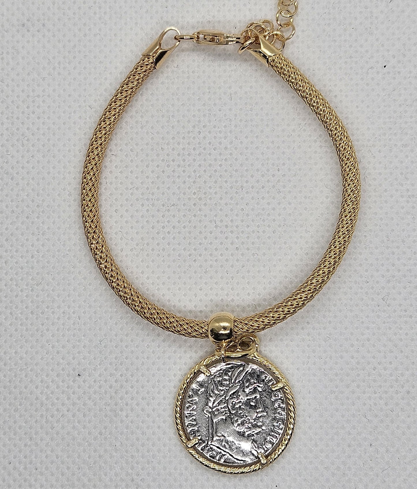 Bracciale Calza Argento con Moneta - BR16.109 Amanthia Argento dorato