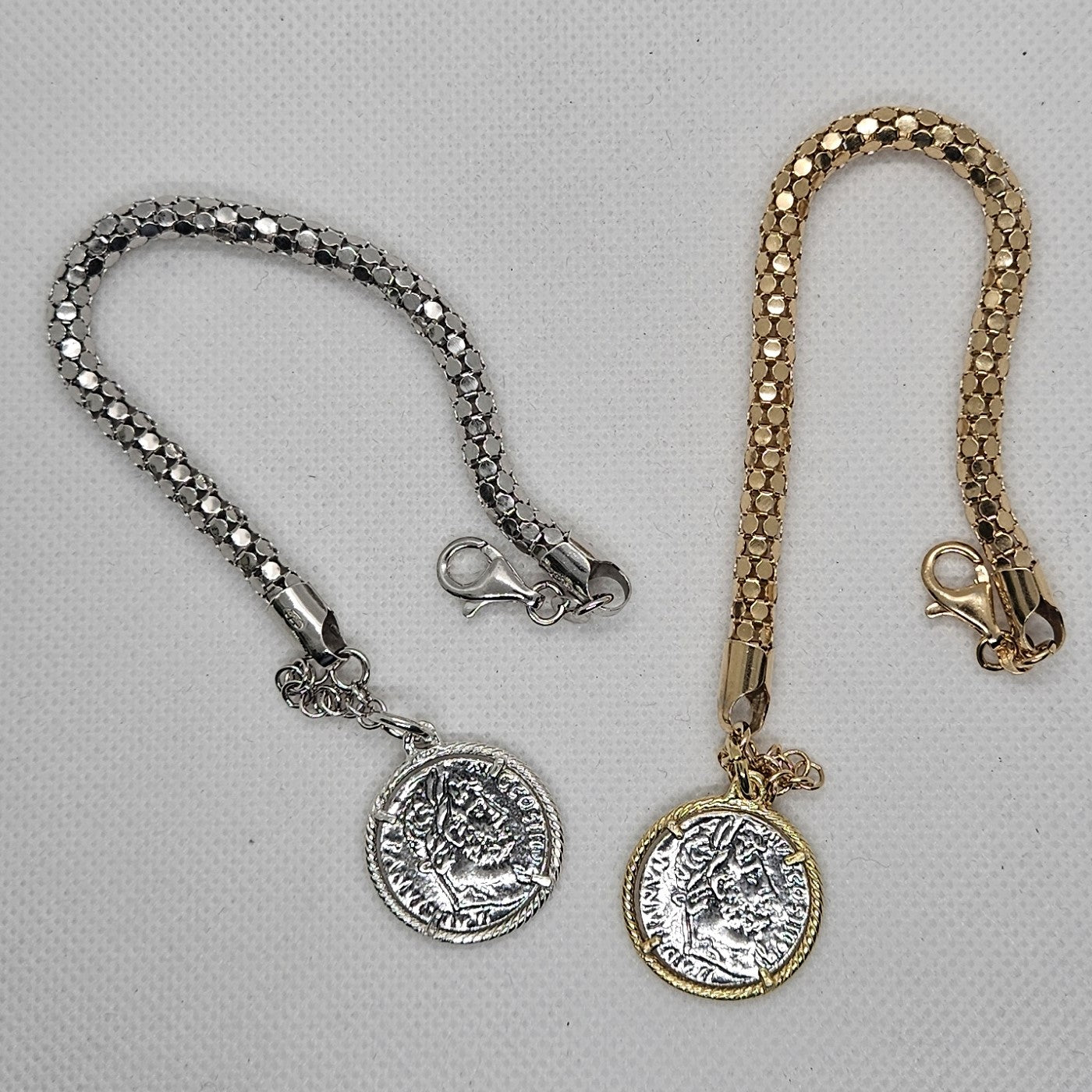 Bracciale fune Argento con Moneta - BR19.109 Amanthia