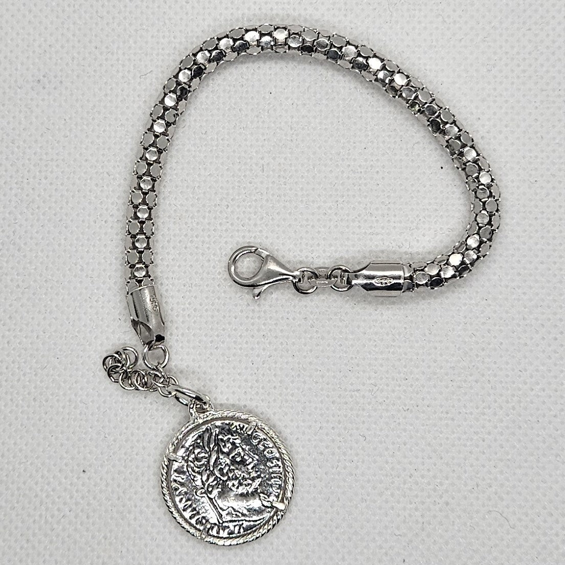 Bracciale fune Argento con Moneta - BR19.109 Amanthia Argento bianco