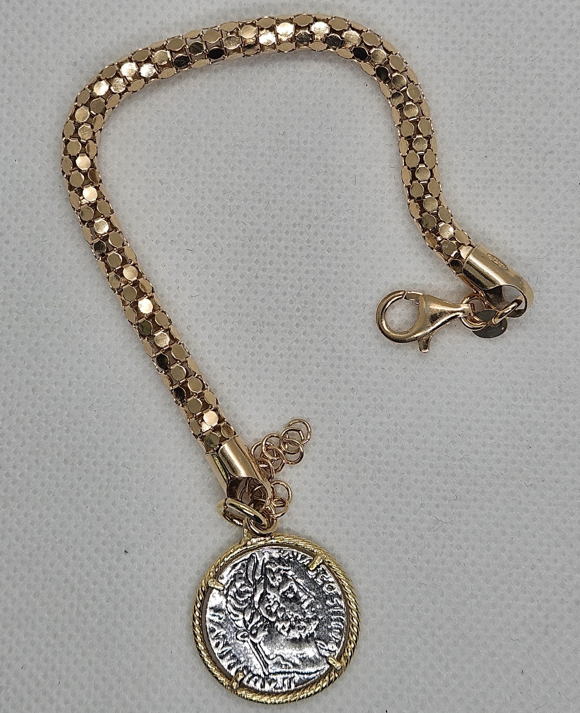 Bracciale fune Argento con Moneta - BR19.109 Amanthia
