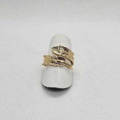 Anello Foglia in Argento - AN.114.69 Amanthia Argento dorato