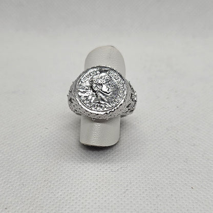 Anello Fascia con Moneta in Argento - AN.MO.3.95 Amanthia