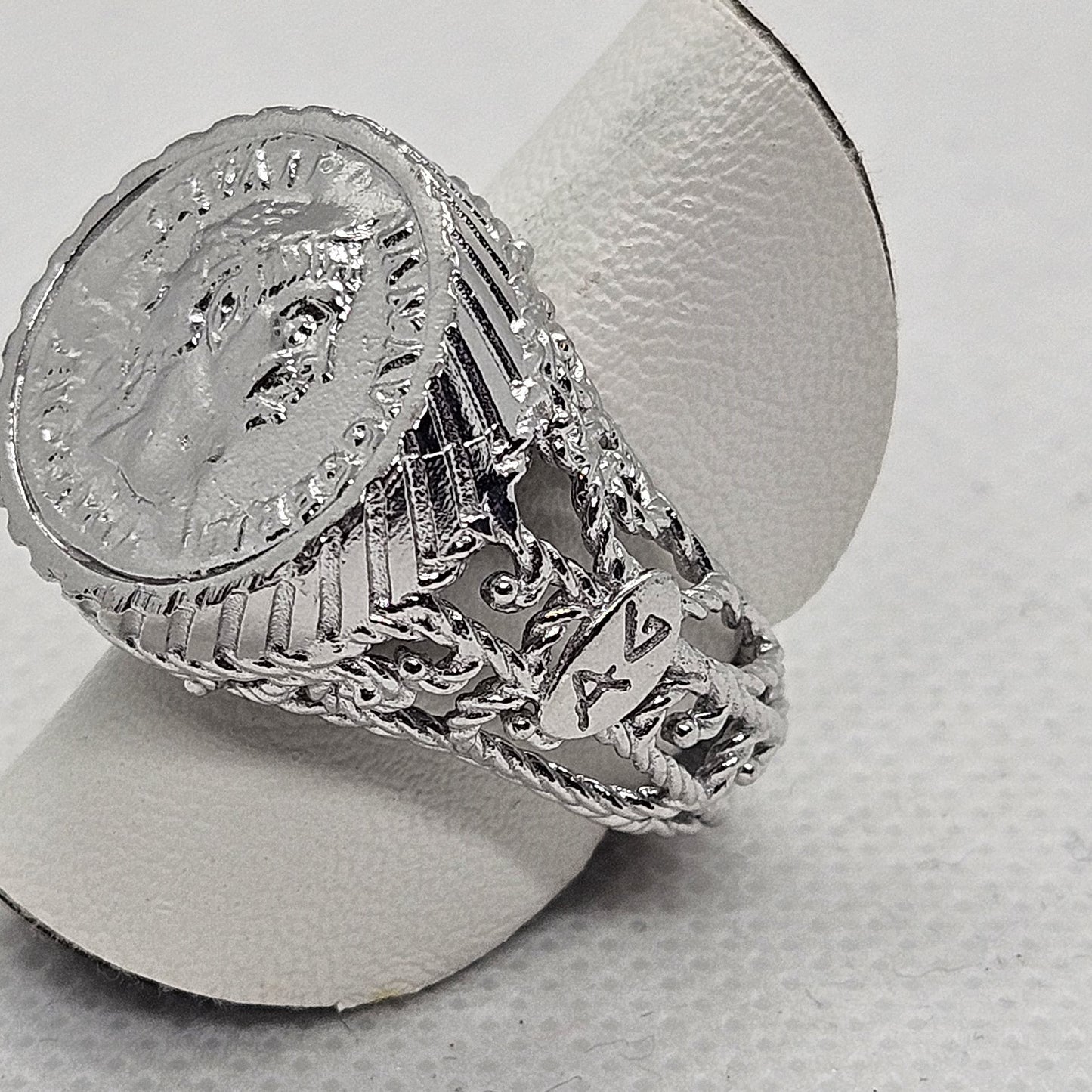 Anello Fascia con Moneta in Argento - AN.MO.3.95 Amanthia