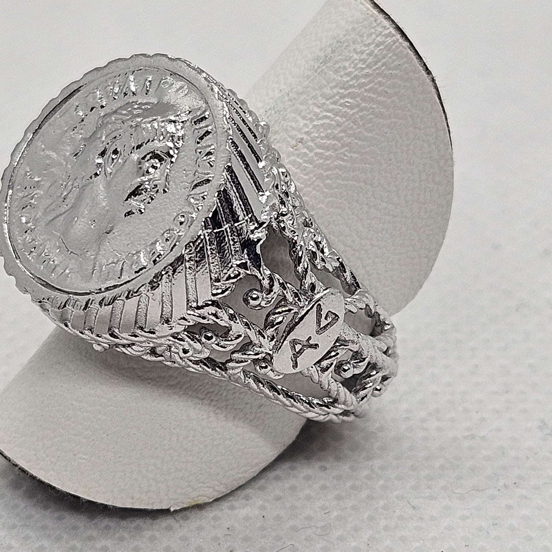 Anello Fascia con Moneta in Argento - AN.MO.3.95 Amanthia