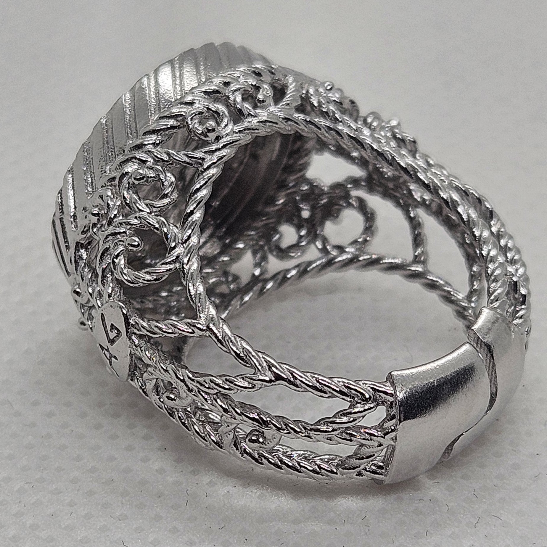 Anello Fascia con Moneta in Argento - AN.MO.3.95 Amanthia