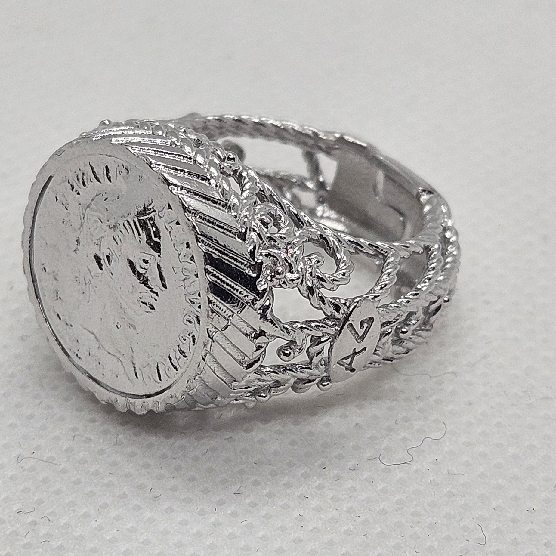 Anello Fascia con Moneta in Argento - AN.MO.3.95 Amanthia