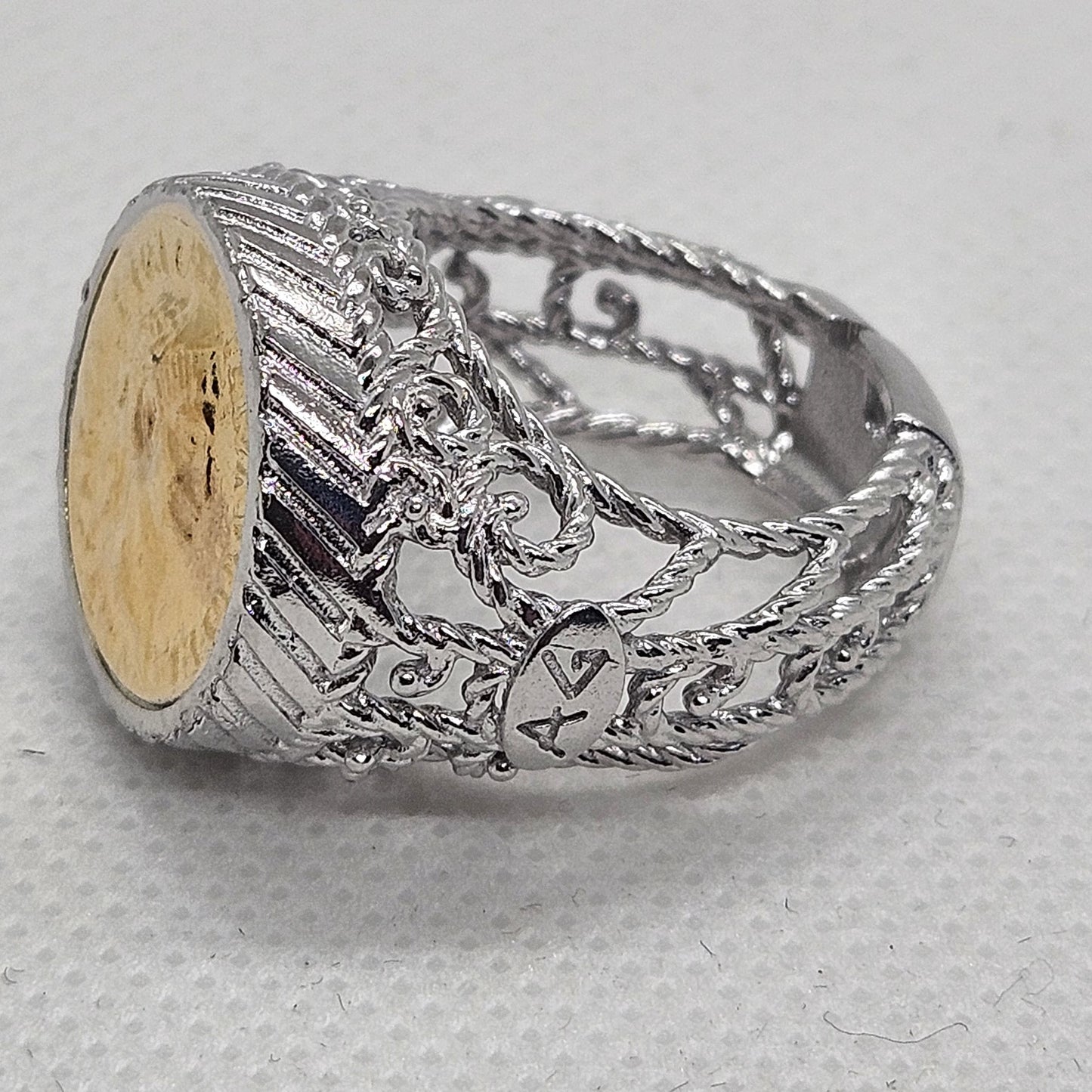 Anello Fascia con Moneta in Argento - AN.MO.3.95 Amanthia
