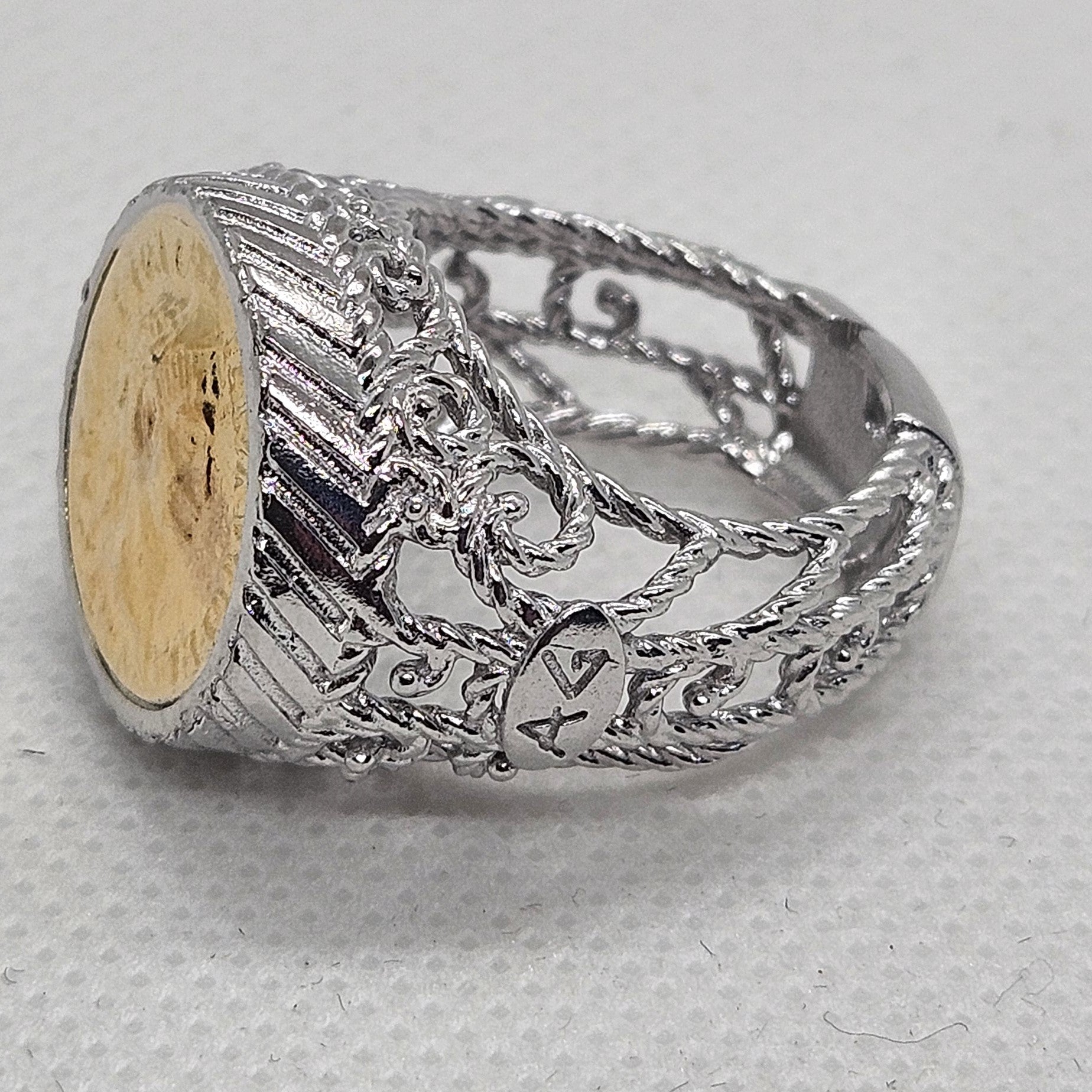 Anello Fascia con Moneta in Argento - AN.MO.3.95 Amanthia