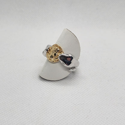 Anello Fascia con Moneta in Argento - AN.MO.2.115 Amanthia BICOLORE