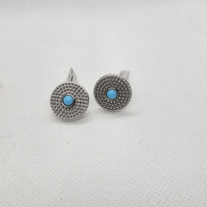 Gemelli in Argento e Turchese - GE.TU.115 Amanthia Argento bianco
