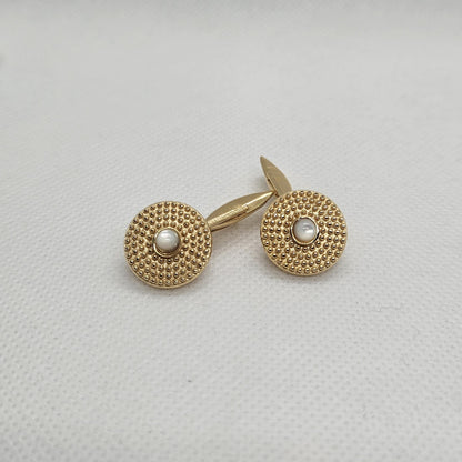Gemelli in Argento e Madreperla - GE.MP.115 Amanthia Argento dorato