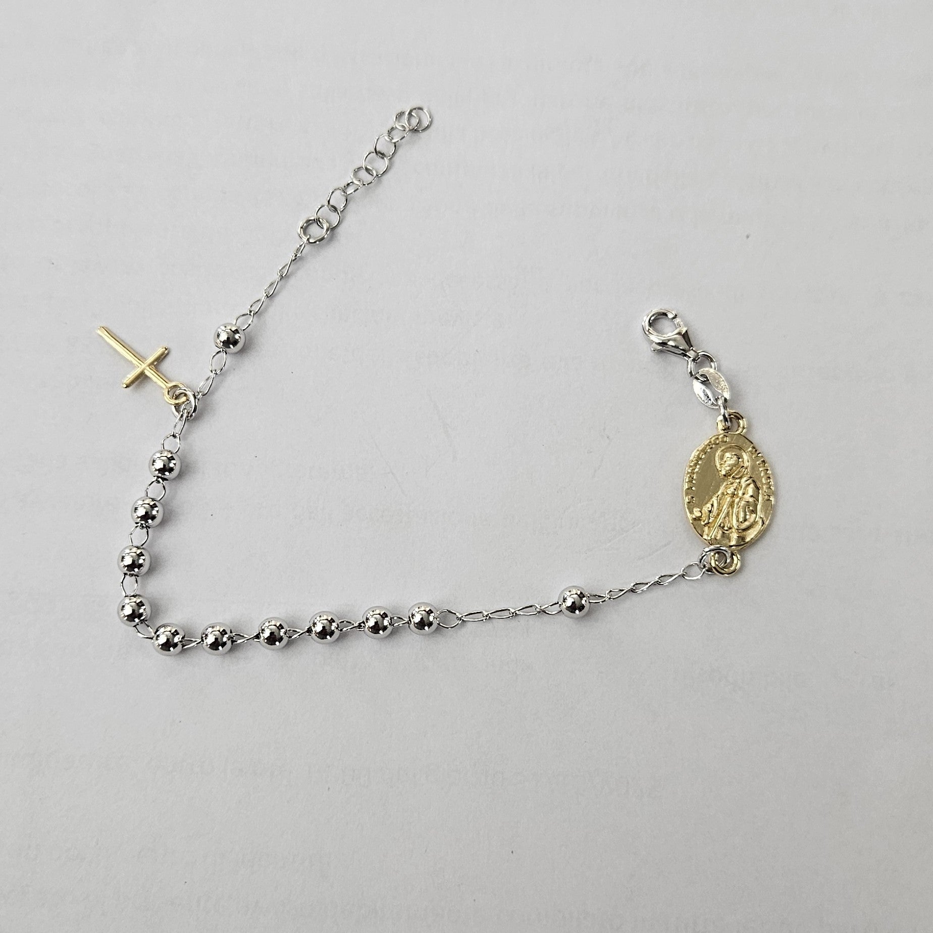 Bracciale Rosario San Francesco di Paola in Argento - BR.SF.ARG Amanthia Argento dorato
