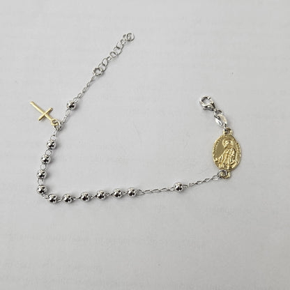 Bracciale Rosario San Francesco di Paola in Argento - BR.SF.ARG Amanthia Argento dorato