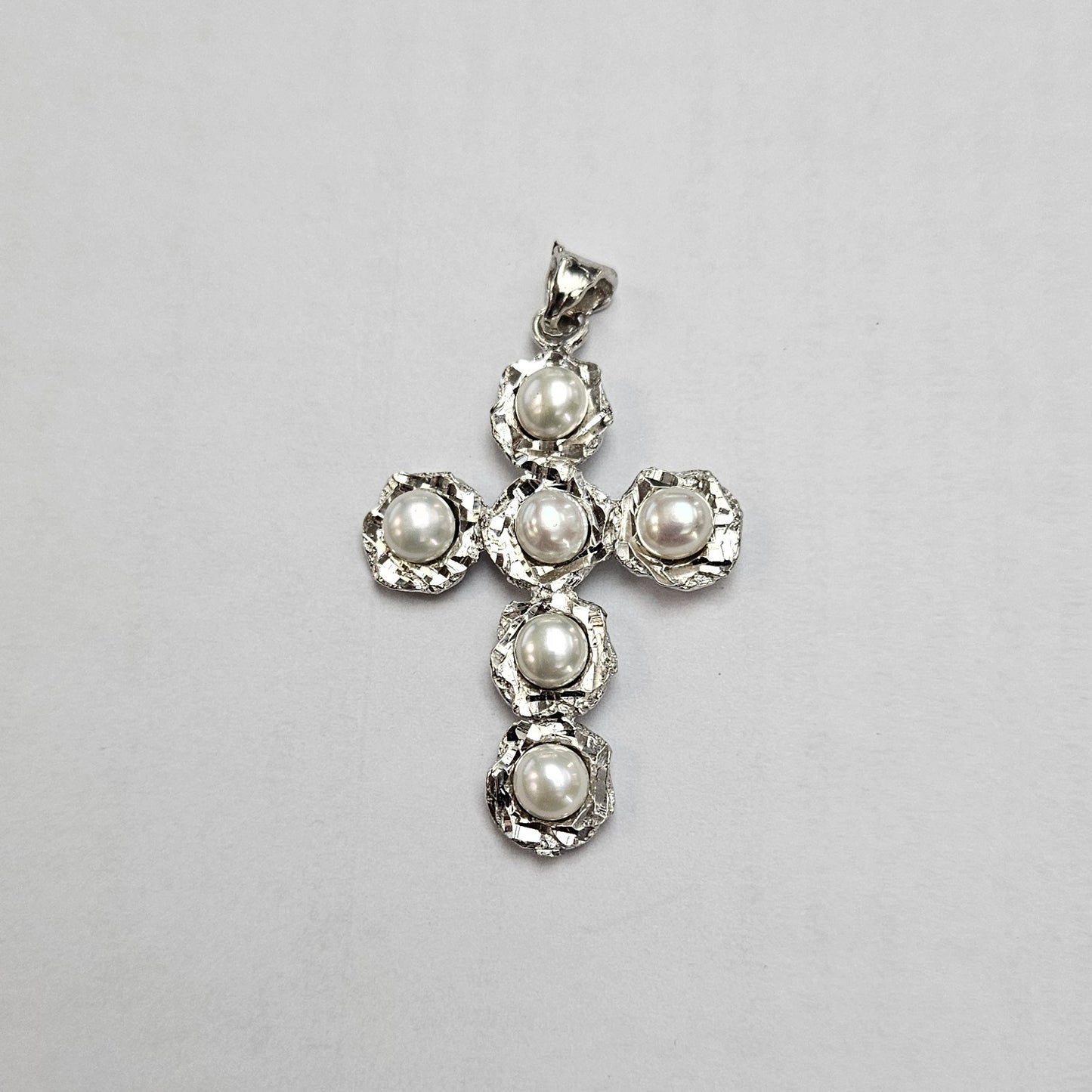 Ciondolo Croce Argento e Perle CIONDOLO Amanthia Argento bianco