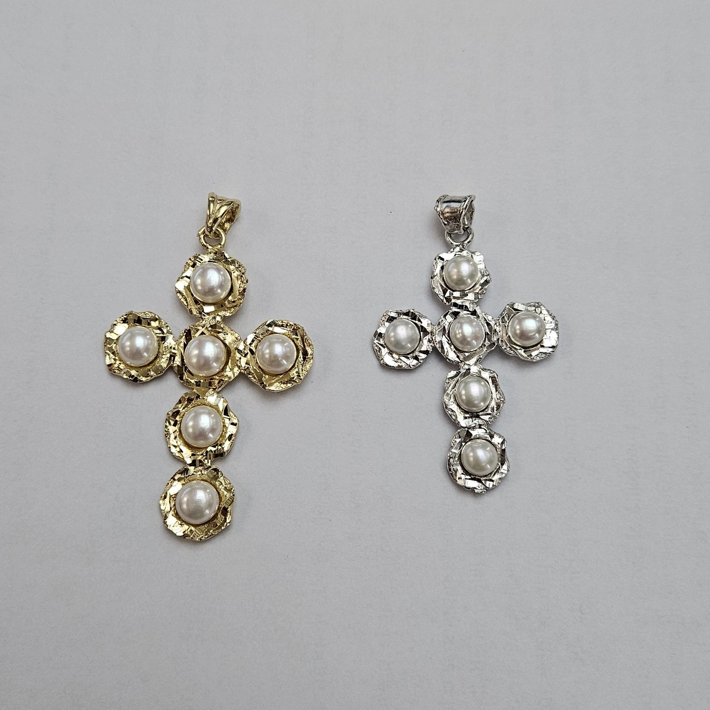 Ciondolo Croce Argento e Perle CIONDOLO Amanthia