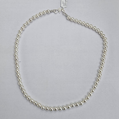 Collana perle bianche 6 mm con chiusura in Argento CO.PP.6MM Amanthia