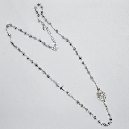 Collana Rosario San Francesco di Paola in Argento e Ematite - CO.RO.SF.1 Amanthia