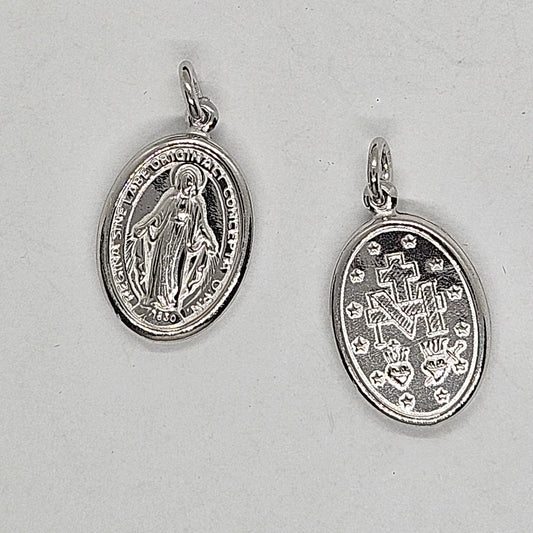 Medaglia Madonna Miracolosa in Argento Amanthia