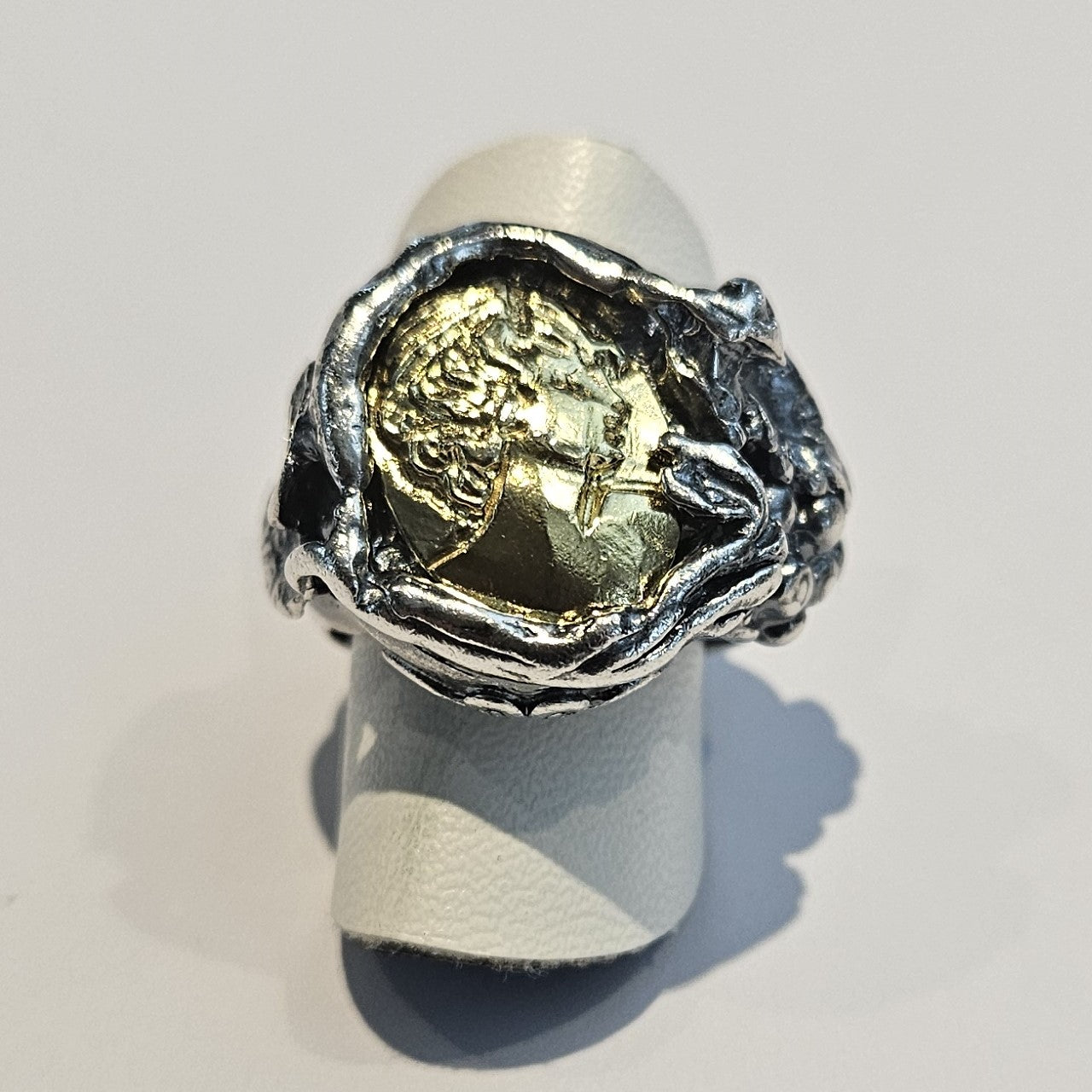 Anello Portafortuna in Argento con Moneta - AN.MON.14 Amanthia