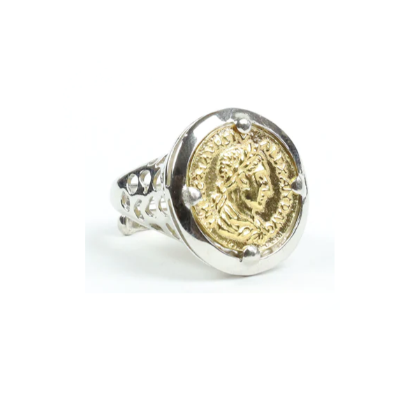 Anello Moneta - AN.074  Amanthia Argento Bicolore  