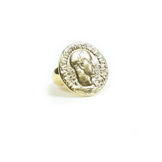 Anello Moneta Argento Dorato - AN.077  Amanthia   