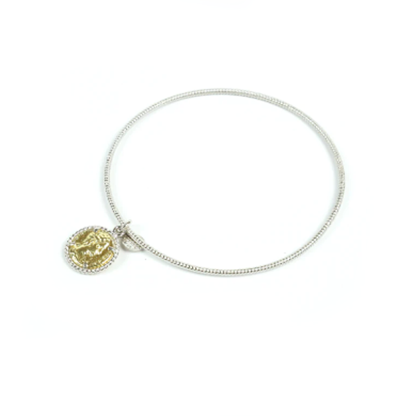 Bracciale rigido con moneta bicolore - BR.027  Amanthia   