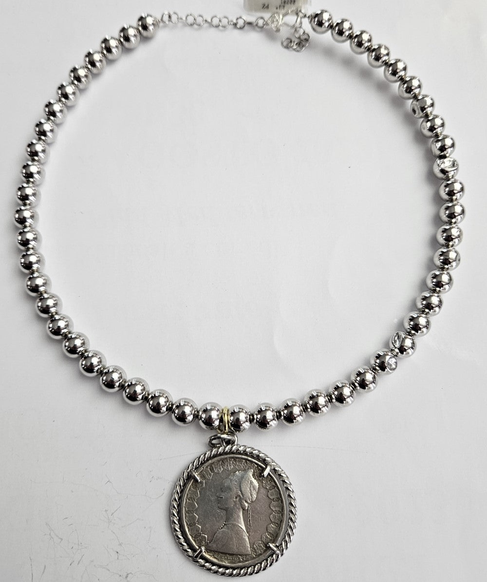 Collana Rigida con moneta d'epoca - CO.RI.500  Amanthia   