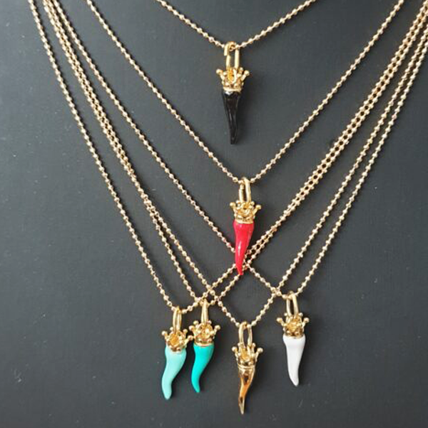 Collana argento con Ciondolo Cornetto "Porta Fortuna" - CO.CO.MI  Amanthia   