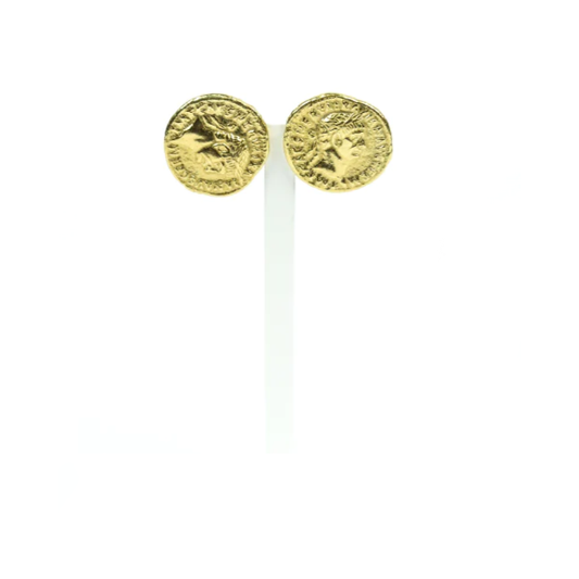 Orecchini moneta argento dorato - OR.017  Amanthia   