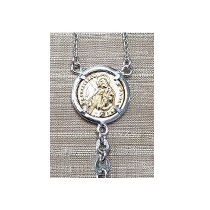 Collana Rosario San Francesco di Paola - RO.SF.001.2MM  Amanthia Argento dorato  